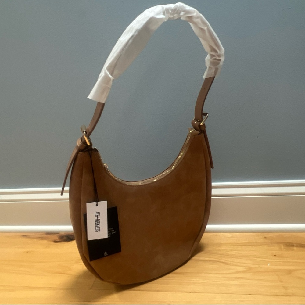 Chic Brown Leather Hobo Bag